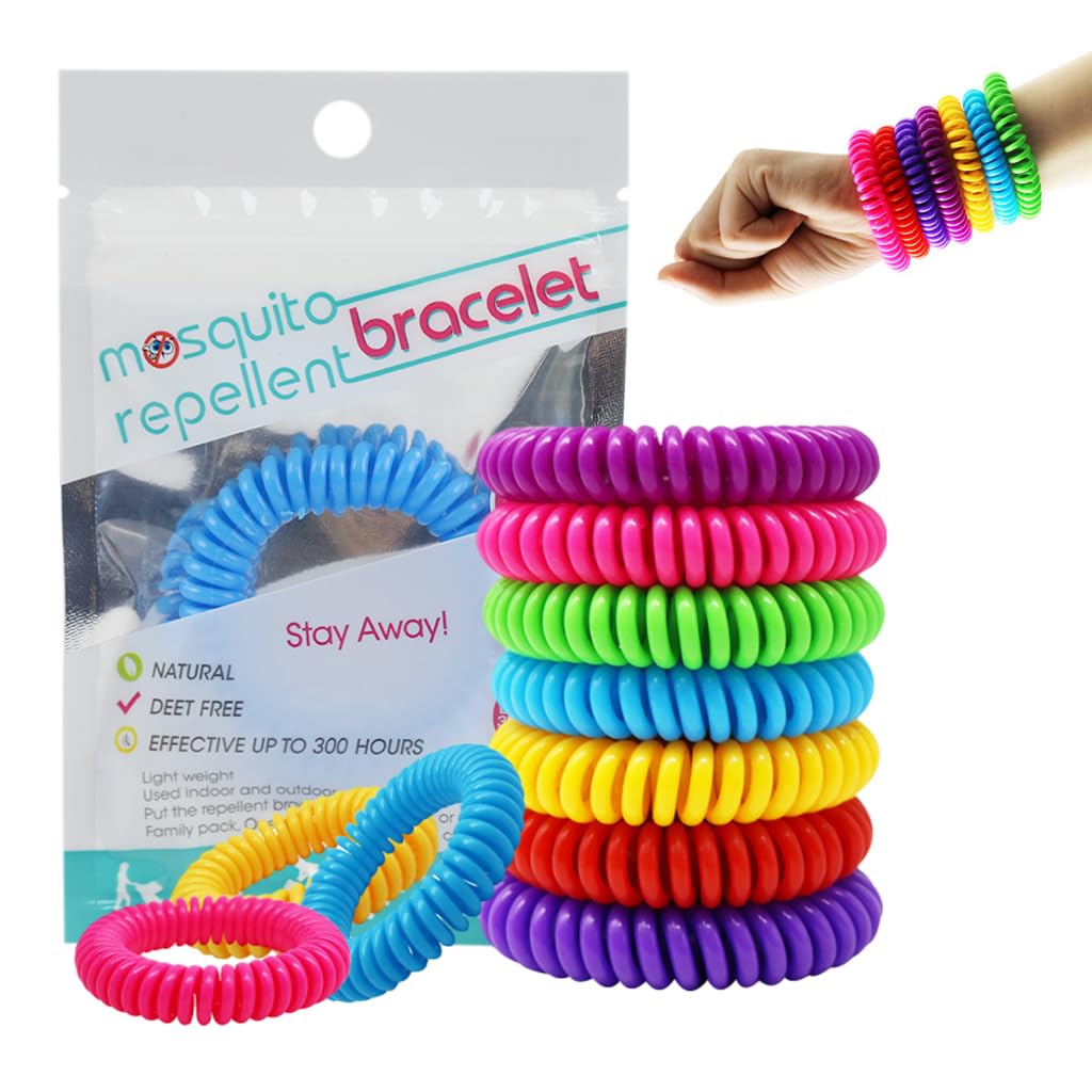 HANNEA 10Pack Mosquito Repellent Bracelets, Natural & Elastic Bracelets, Individually Wrapped Waterproof Insect Bug Repellent Wristbands for Kids Adults Outdoor Camping Fishing Traveling HANNEA 10Pack Mosquito Repellent Bracelets, Natural & Elastic Bracelets, Individually Wrapped Waterproof Insect Bug Repellent Wristbands for Kids Adults Outdoor Camping Fishing Traveling